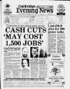 Cambridge Daily News Wednesday 08 November 1989 Page 1