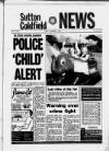 Sutton Coldfield News Friday 29 September 1989 Page 1