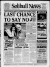 Solihull News Friday 08 March 1996 Page 1