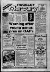 Rugeley Mercury Wednesday 11 January 1989 Page 1
