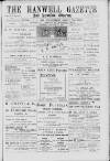 Hanwell Gazette and Brentford Observer Saturday 13 October 1900 Page 1