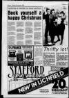 Lichfield Post Thursday 07 December 1989 Page 14