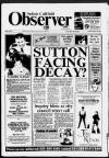 Sutton Coldfield Observer Friday 04 October 1991 Page 1
