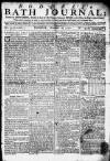 Bath Journal Monday 02 November 1772 Page 1