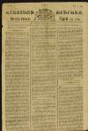 Barbados Mercury Saturday 24 April 1784 Page 1