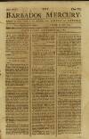 Barbados Mercury Saturday 27 October 1787 Page 1