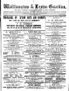 Walthamstow and Leyton Guardian Saturday 06 September 1884 Page 1
