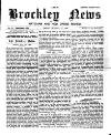 Brockley News, New Cross and Hatcham Review Friday 17 October 1890 Page 1