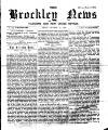 Brockley News, New Cross and Hatcham Review Friday 31 October 1890 Page 1