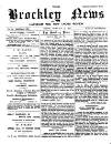 Brockley News, New Cross and Hatcham Review Friday 13 February 1891 Page 1
