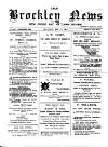 Brockley News, New Cross and Hatcham Review Saturday 11 March 1893 Page 1