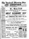 Hucknall Morning Star and Advertiser Friday 28 February 1890 Page 1