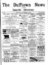 Dufftown News and Speyside Advertiser Saturday 22 September 1900 Page 1