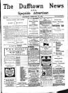 Dufftown News and Speyside Advertiser Saturday 13 February 1909 Page 1