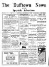 Dufftown News and Speyside Advertiser Saturday 16 September 1916 Page 1
