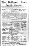 Dufftown News and Speyside Advertiser Saturday 15 January 1921 Page 1