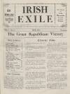 Irish Exile Wednesday 01 June 1921 Page 1