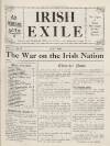 Irish Exile Friday 01 July 1921 Page 1