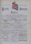York House Papers Wednesday 02 March 1881 Page 1