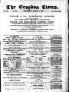 Croydon Times Wednesday 03 August 1881 Page 1