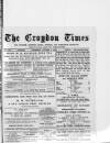 Croydon Times Saturday 09 October 1886 Page 1