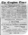 Croydon Times Saturday 24 December 1887 Page 1