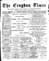 Croydon Times Saturday 02 February 1889 Page 1