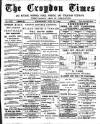 Croydon Times Wednesday 24 July 1889 Page 1