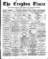 Croydon Times Wednesday 30 October 1889 Page 1