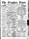 Croydon Times Saturday 25 July 1891 Page 1
