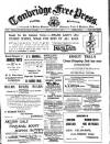 Tonbridge Free Press Friday 05 October 1923 Page 1