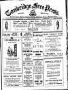 Tonbridge Free Press Friday 14 November 1930 Page 1