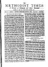Methodist Times Thursday 26 March 1885 Page 1