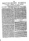 Methodist Times Thursday 15 October 1885 Page 1