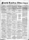 South London Advertiser Saturday 07 February 1863 Page 1