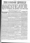 London Weekly Investigator Saturday 15 December 1855 Page 1