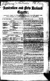 Australian and New Zealand Gazette Saturday 10 January 1852 Page 1