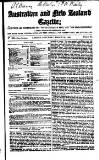 Australian and New Zealand Gazette Saturday 25 March 1854 Page 1