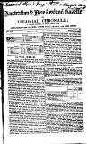 Australian and New Zealand Gazette Saturday 29 December 1855 Page 1