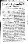 Australian and New Zealand Gazette Saturday 08 March 1856 Page 1