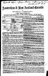 Australian and New Zealand Gazette Saturday 30 October 1858 Page 1