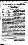 Australian and New Zealand Gazette Saturday 12 February 1859 Page 1