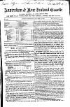 Australian and New Zealand Gazette Saturday 12 January 1861 Page 1