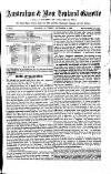 Australian and New Zealand Gazette Saturday 05 September 1863 Page 1