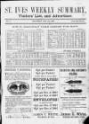 St. Ives Weekly Summary Saturday 25 May 1889 Page 1