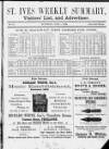 St. Ives Weekly Summary Saturday 01 June 1889 Page 1