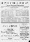 St. Ives Weekly Summary Saturday 22 June 1889 Page 1