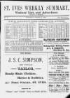 St. Ives Weekly Summary Saturday 03 August 1889 Page 1