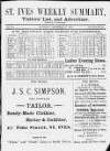 St. Ives Weekly Summary Saturday 21 December 1889 Page 1