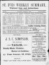 St. Ives Weekly Summary Saturday 04 January 1890 Page 1